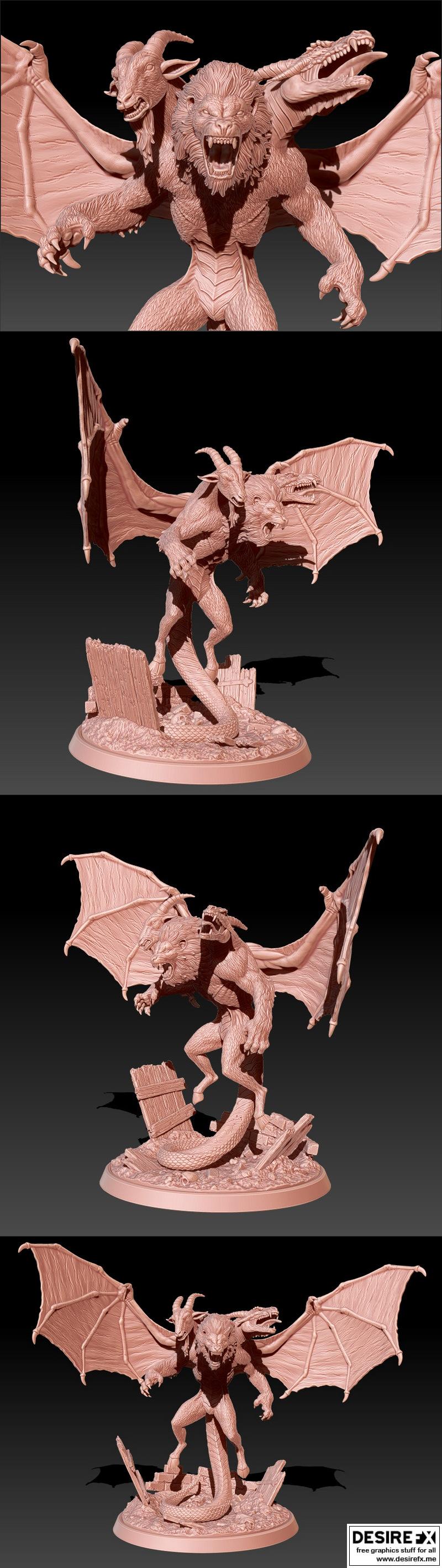 奇美拉——3D打印模型|Chimera – 3D Print Model