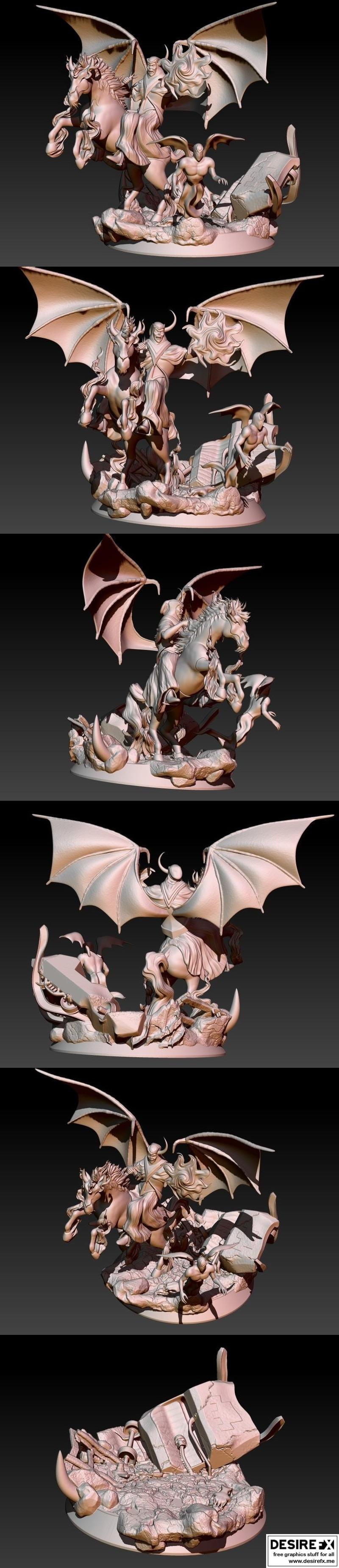 马背噩梦 3D打印模型|Venger on Horse Nightmare – 3D Print Model