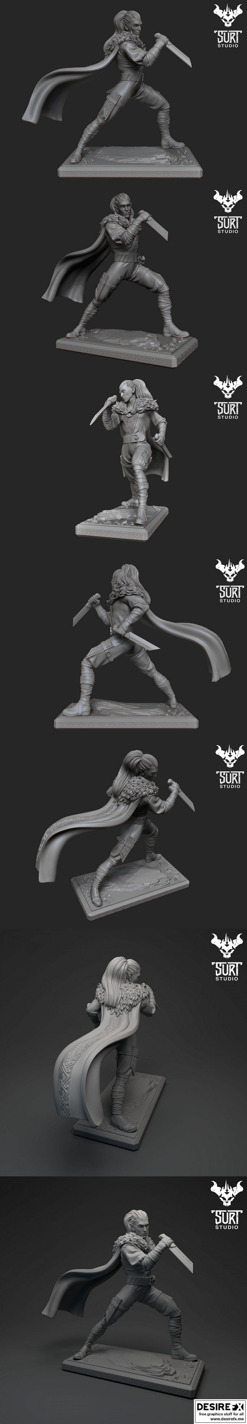 暗黑精灵 3D打印模型|Dark Elf – 3D Print Model