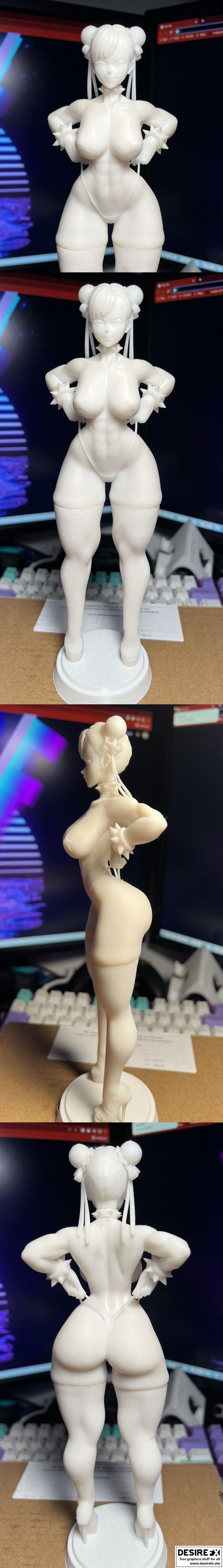 街霸春丽 3D打印模型|Street Fighter Chun-Li – 3D Print Model