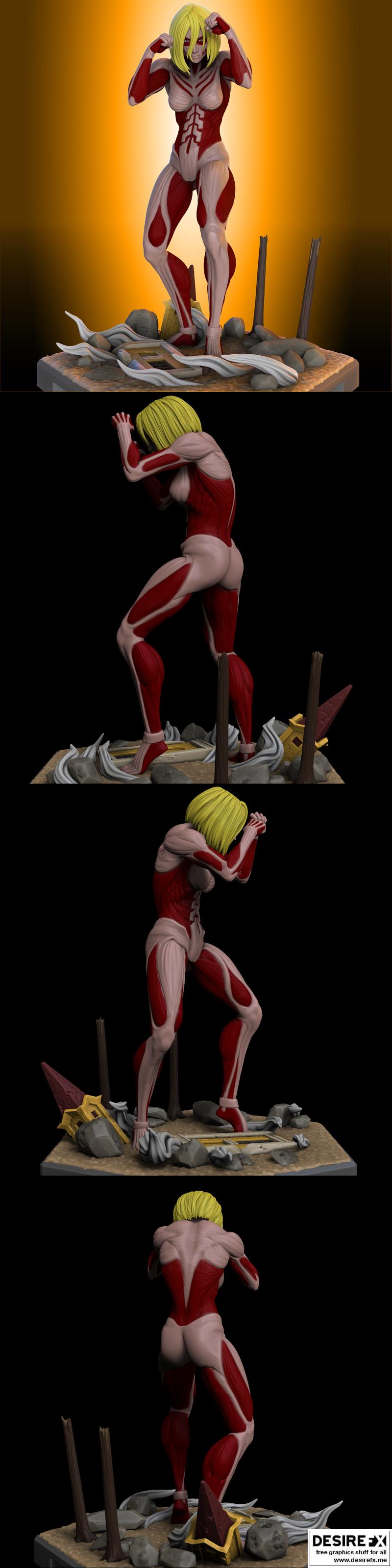 安妮女 Titan 3D打印模型|Annie Female Titan – 3D Print Model