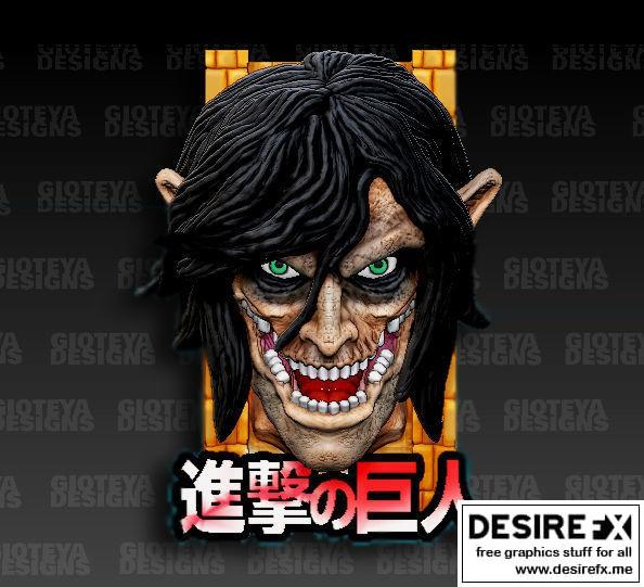 《进击的巨人》艾伦·耶格尔 3D打印模型|Attack on Titan – Eren Titan – 3D Print Model