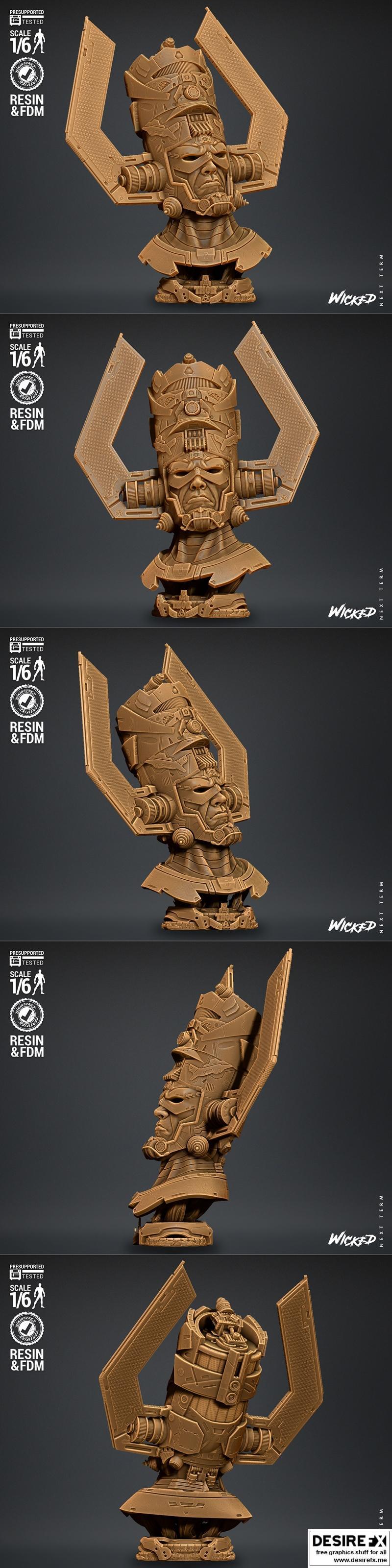 Wicked银河护卫队Galactus 3D打印模型|Wicked – Galactus Bust – 3D Print Model STL