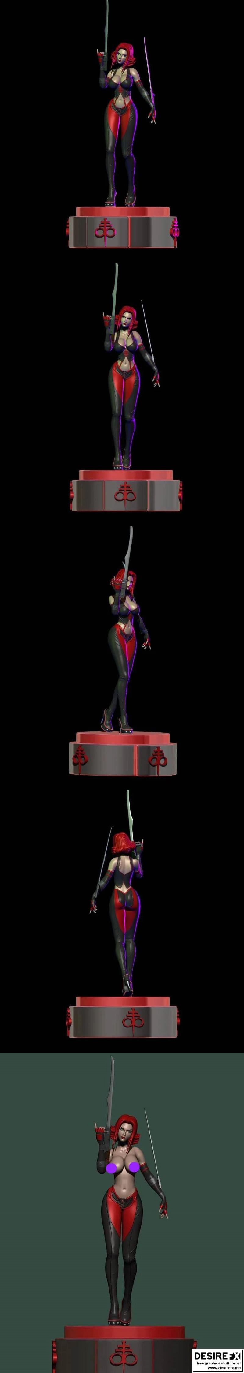 血折射3D打印模型|Blood Rayne – 3D Print Model