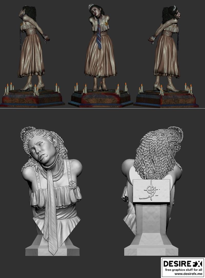 《The Bound Woman 3D打印模型》|The Bound Woman – 3D Print Model STL