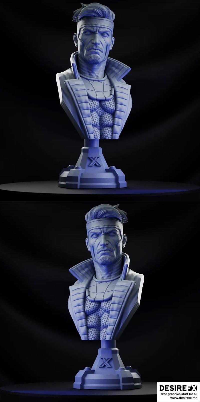 Gambit X战警 3D打印模型|Gambit X-Men bust – 3D Print Model STL