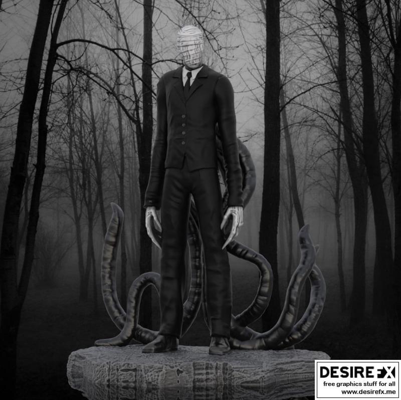 Fotis Mint 3D打印模型：Slenderman角色造型|Fotis Mint – Slenderman – 3D Print Model STL