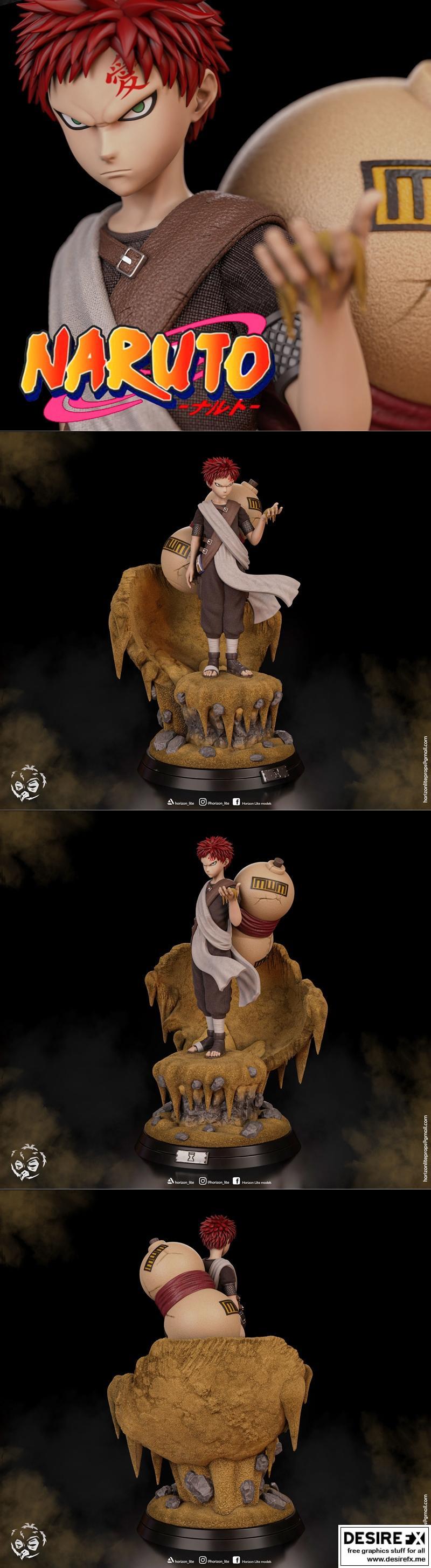 Gaara - 境界轻量版 3D打印模型|Gaara – Horizon Lite – 3D Print Model STL