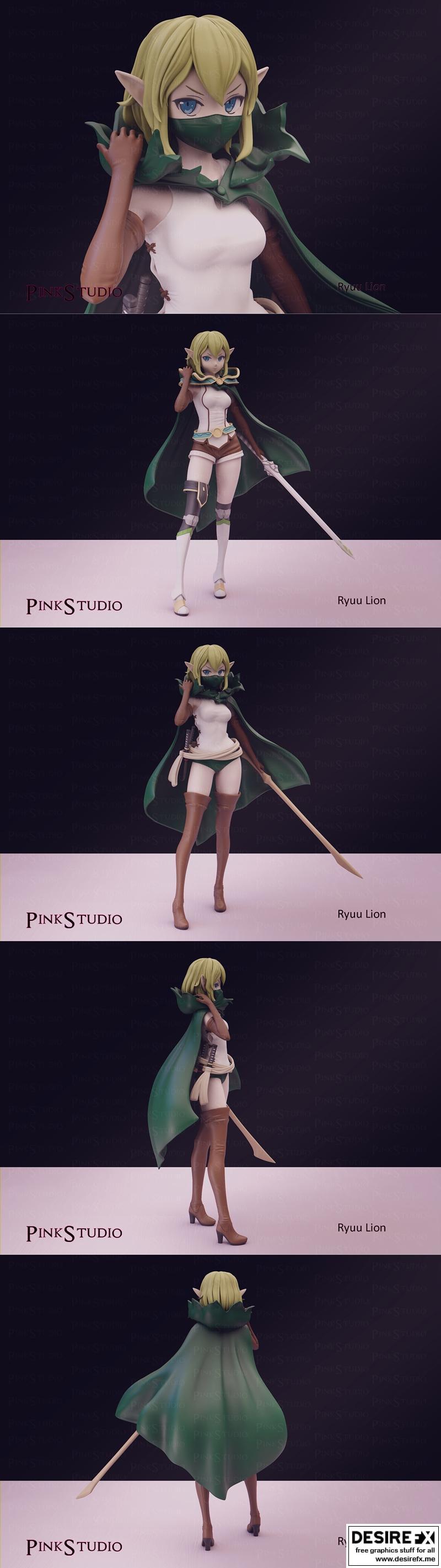 Pink Studio – Ryuu Lion – 3D Print Model STL