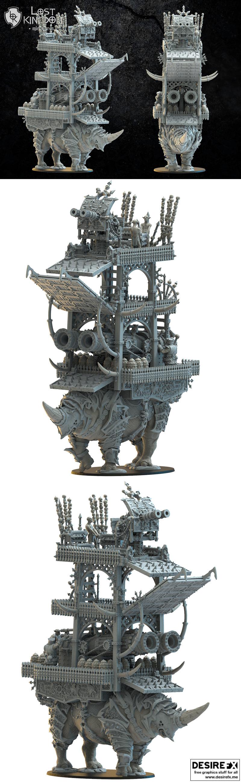 魔玛霍林攻城塔 3D打印模型|Magmhorin Siege Tower – 3D Print Model