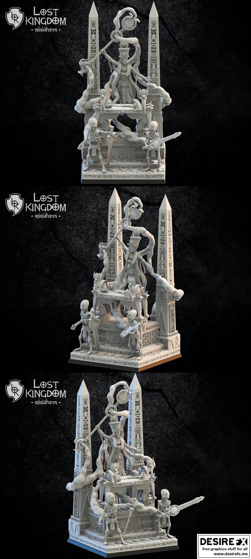 阿蒙霍特普 Canopic 储存盒 3D打印模型|Amenophis on Canopic Altar – 3D Print Model
