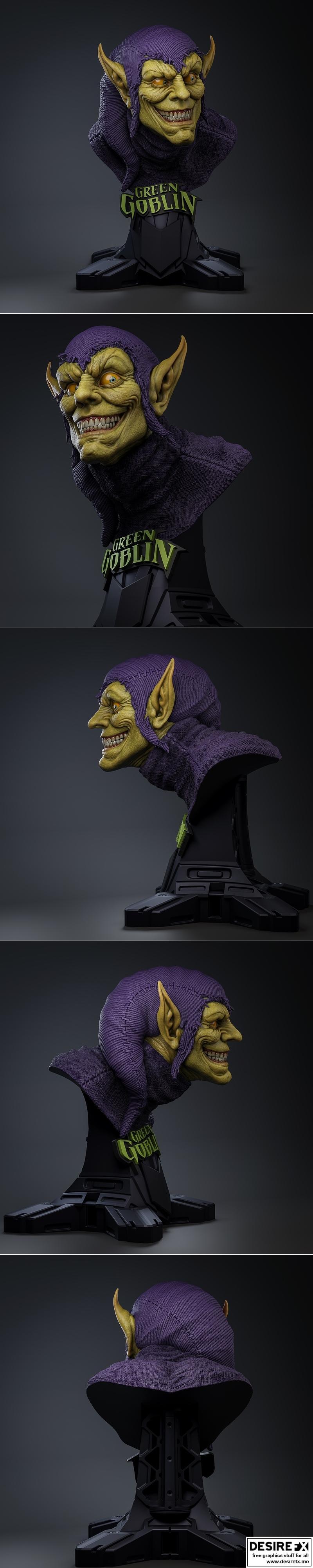绿巨人模型3D打印文件|Green Goblin Bust – 3D Print Model STL