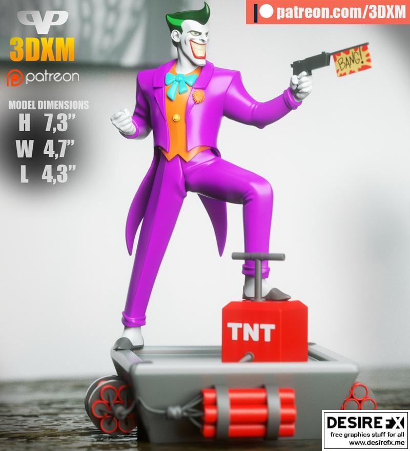 Joker动画角色3D打印模型|Joker Animated – 3D Print Model STL