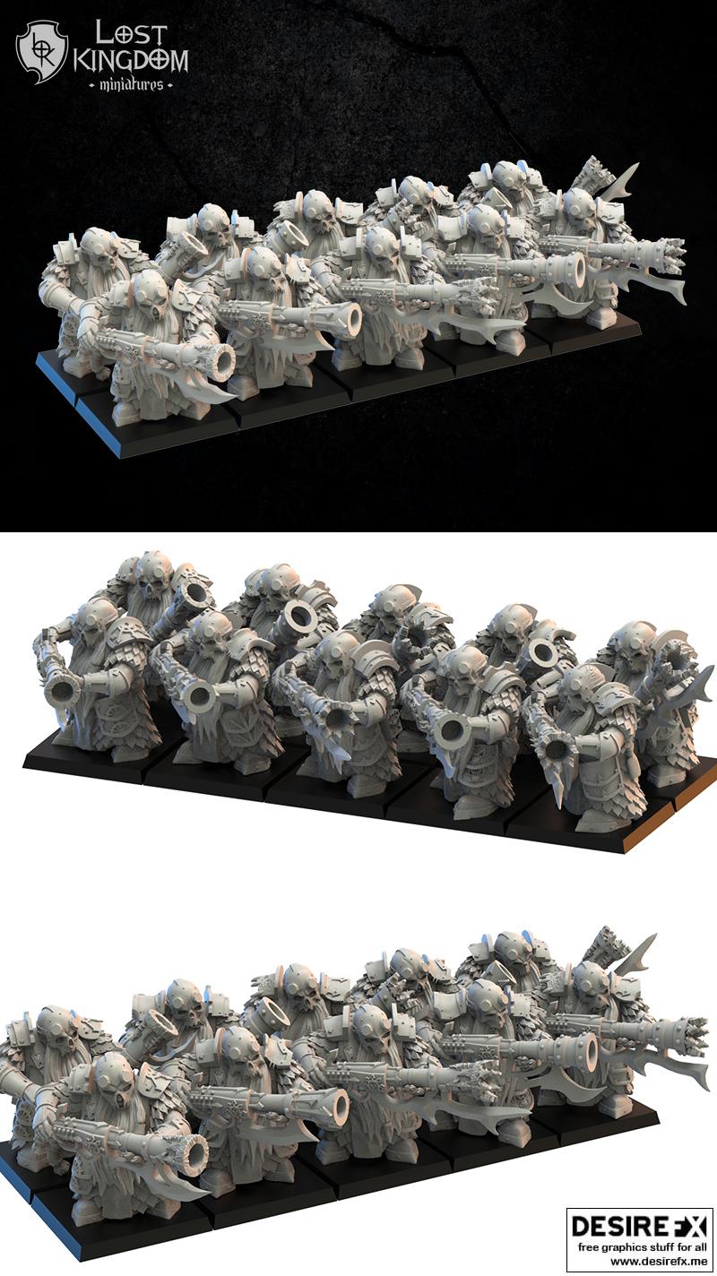 死亡守卫持火绳枪 3D打印模型|Death Guard With Arquebuses – 3D Print Model