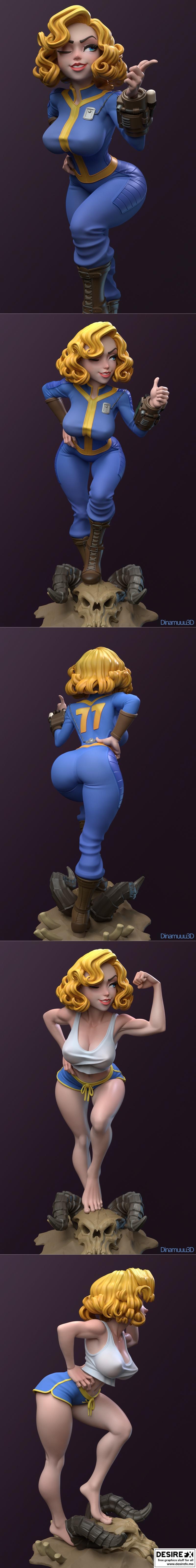 DiNamuuu3D-虚空少女-3D打印模型|DiNamuuu3D – Vault Girl – 3D Print Model STL