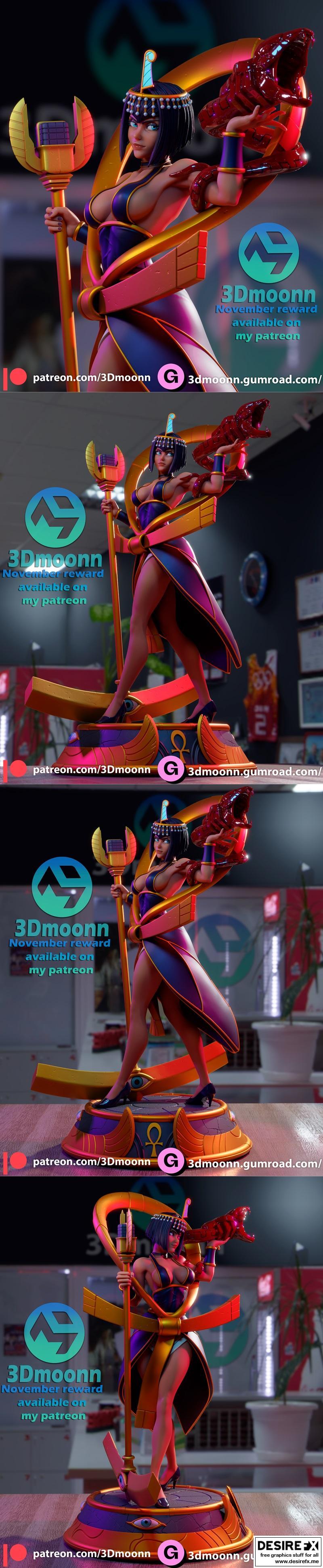 3D打印模型：Eliza角色动漫造型|3Dmoonn – Eliza – 3D Print Model STL