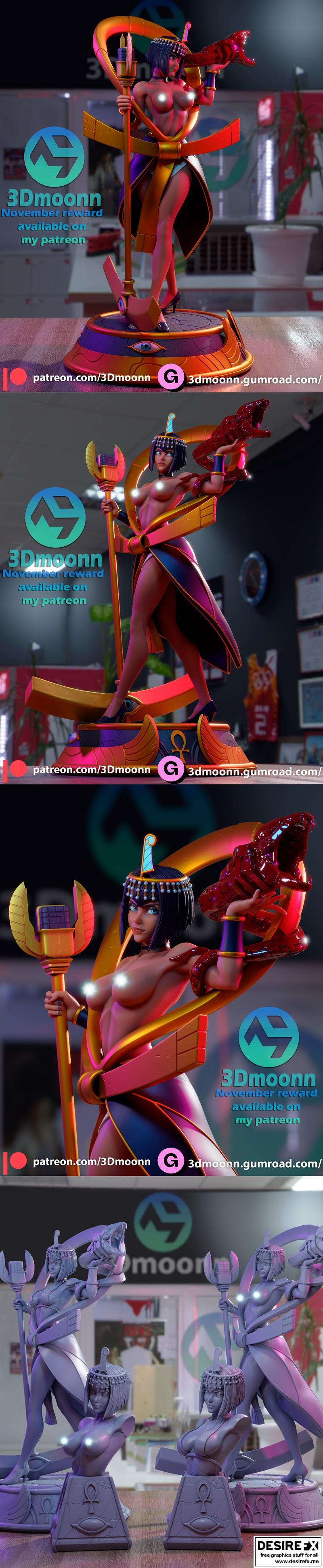 3D打印模型：Eliza角色动漫造型|3Dmoonn – Eliza – 3D Print Model STL