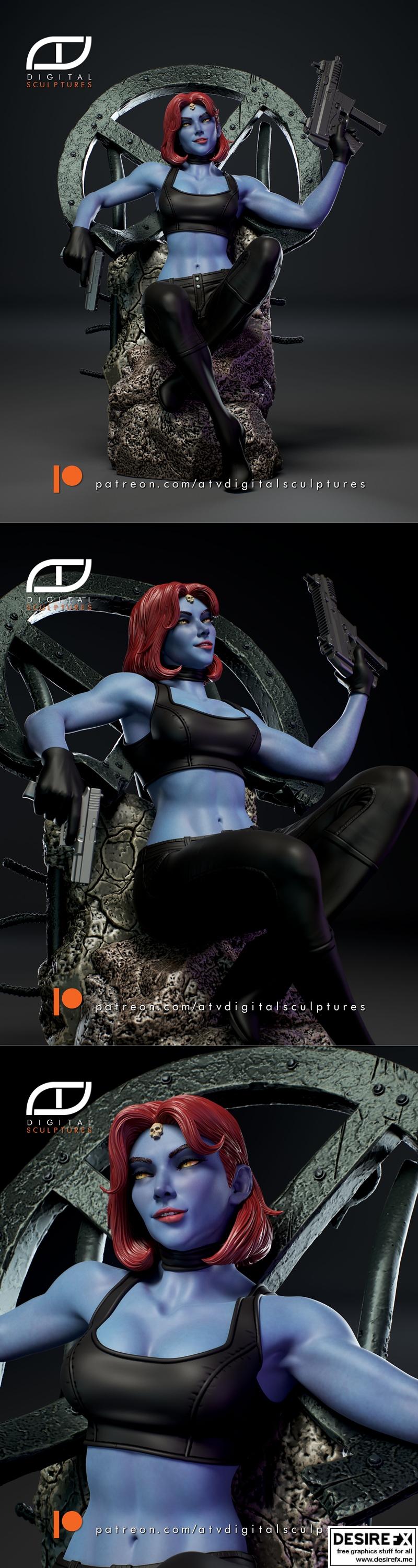 ATV数字雕塑·神秘·3D打印模型|ATV Digital Sculptures – Mystique – 3D Print Model STL