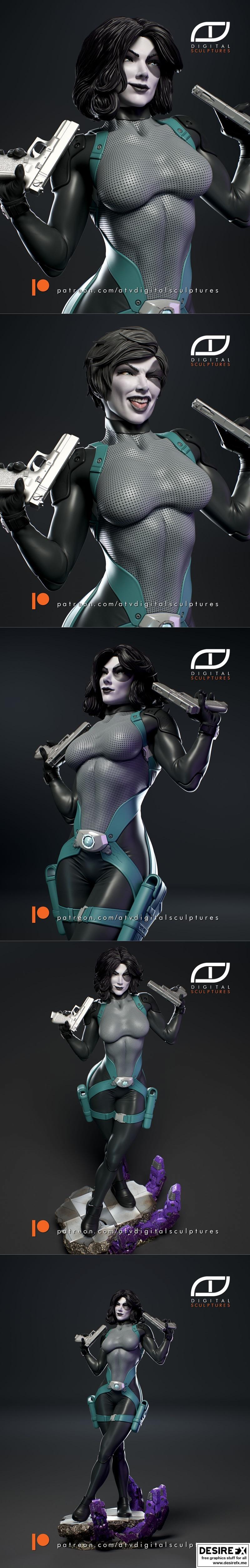 ATV数字雕塑·多米诺·3D打印模型|ATV Digital Sculptures – Domino – 3D Print Model STL