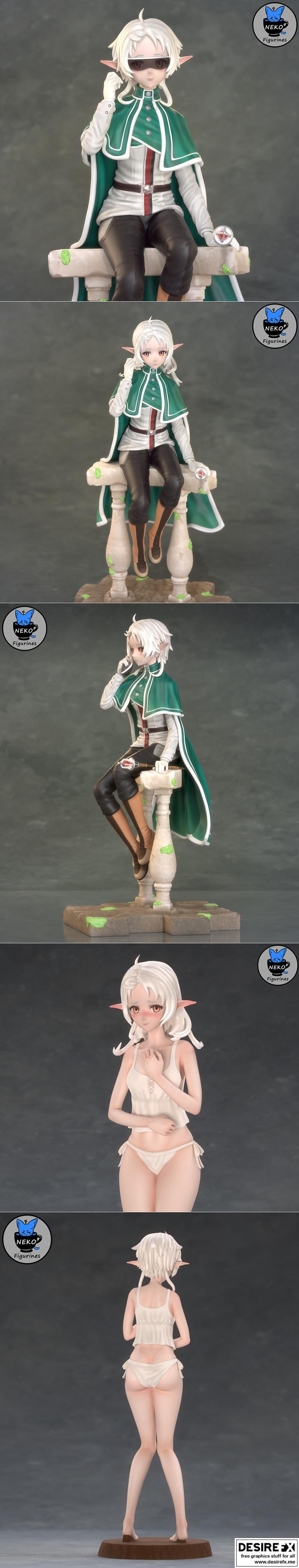 3D打印模型：《咒术回战》菲茨与菲斯角色玩偶|Neko Figurines – Sylphiette – Fitss and Fitz (Mushoku Tensei) – 3D Print Model STL