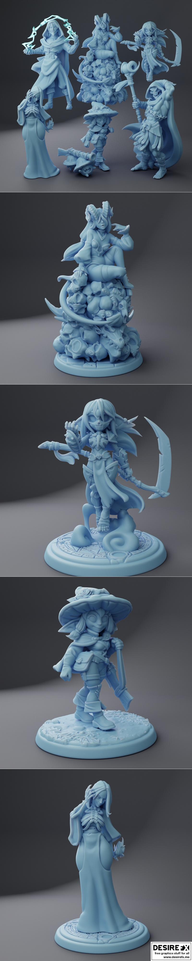 双女神迷你模型 2023年11月 3D打印STL文件|Twin Goddess Miniatures November 2023 – 3D Print Model STL