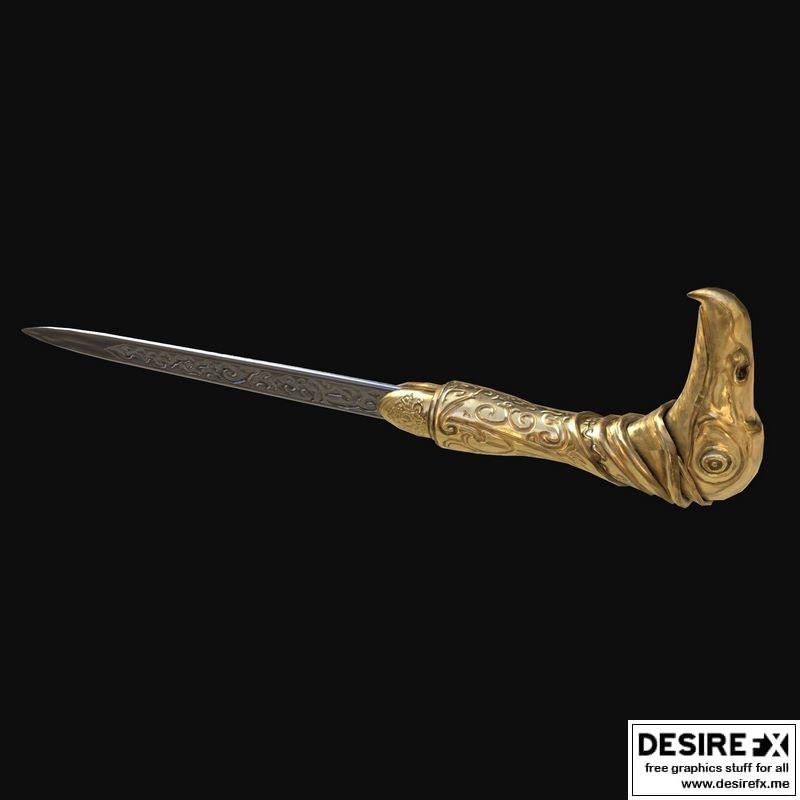 《刺客信条 Syndicate 犬剑 3D打印模型》|Cane Sword – Assassins Creed Syndicate Low-poly 3D print model