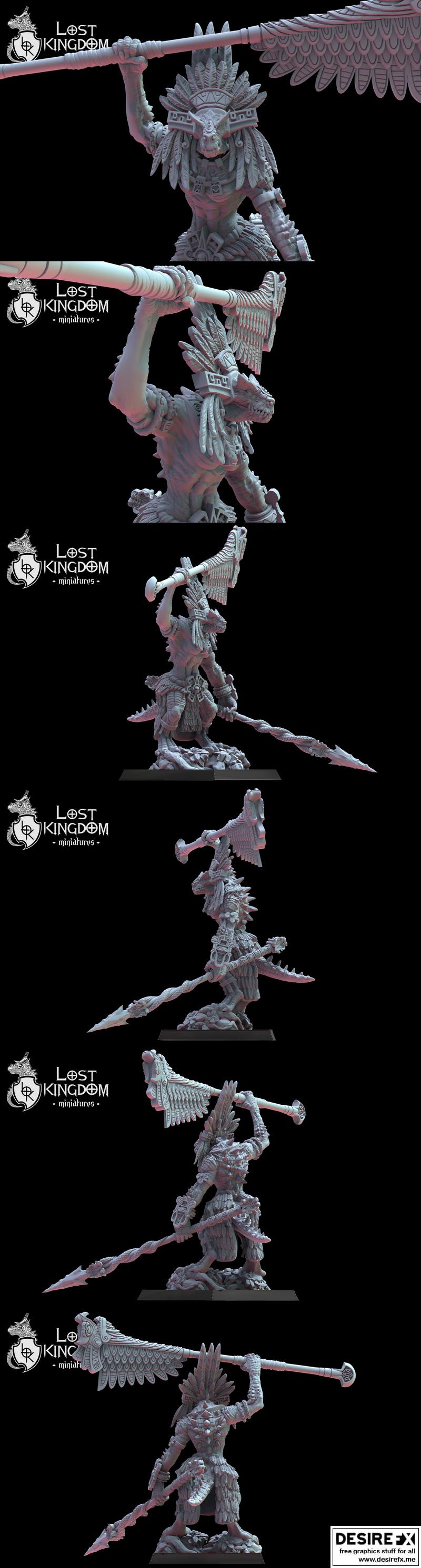 Coatlicue——铜质母神 3D打印模型|Coatlicue the Cuetzpal Mother – 3D Print Model