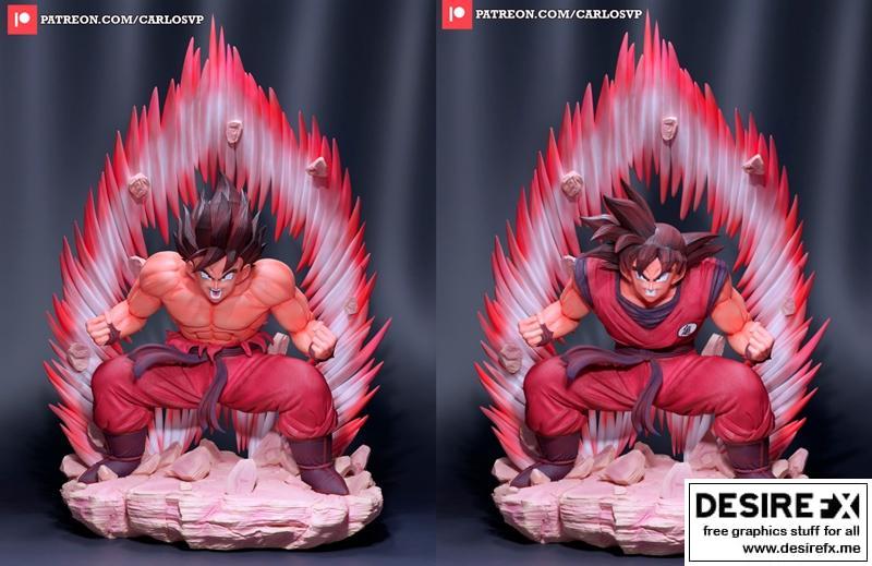 龙珠 - 悟空 - 开膛模式 3D打印模型|Dragon Ball – Goku Kaioken – 3D Print Model STL