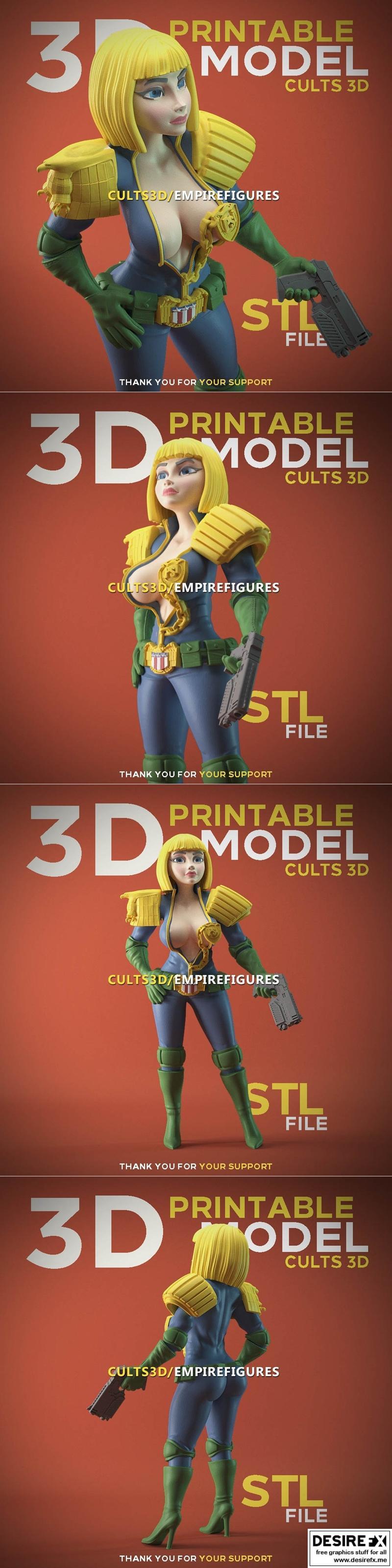 帝国人物——安德森法官 3D打印模型|EmpireFigures – Judge Anderson – 3D Print Model STL
