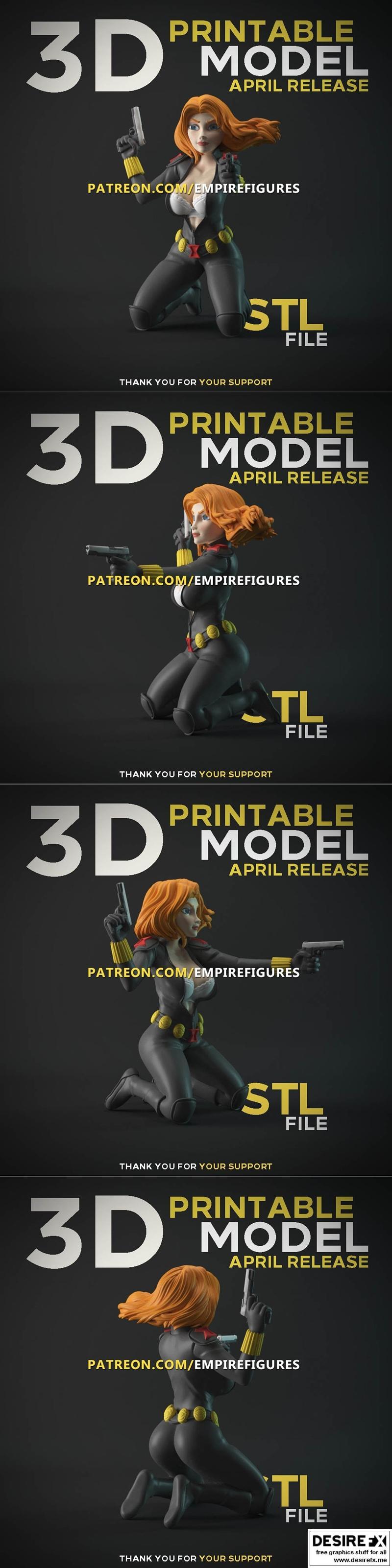帝国人物——黑寡妇——3D打印模型|EmpireFigures – Black Widow – 3D Print Model STL