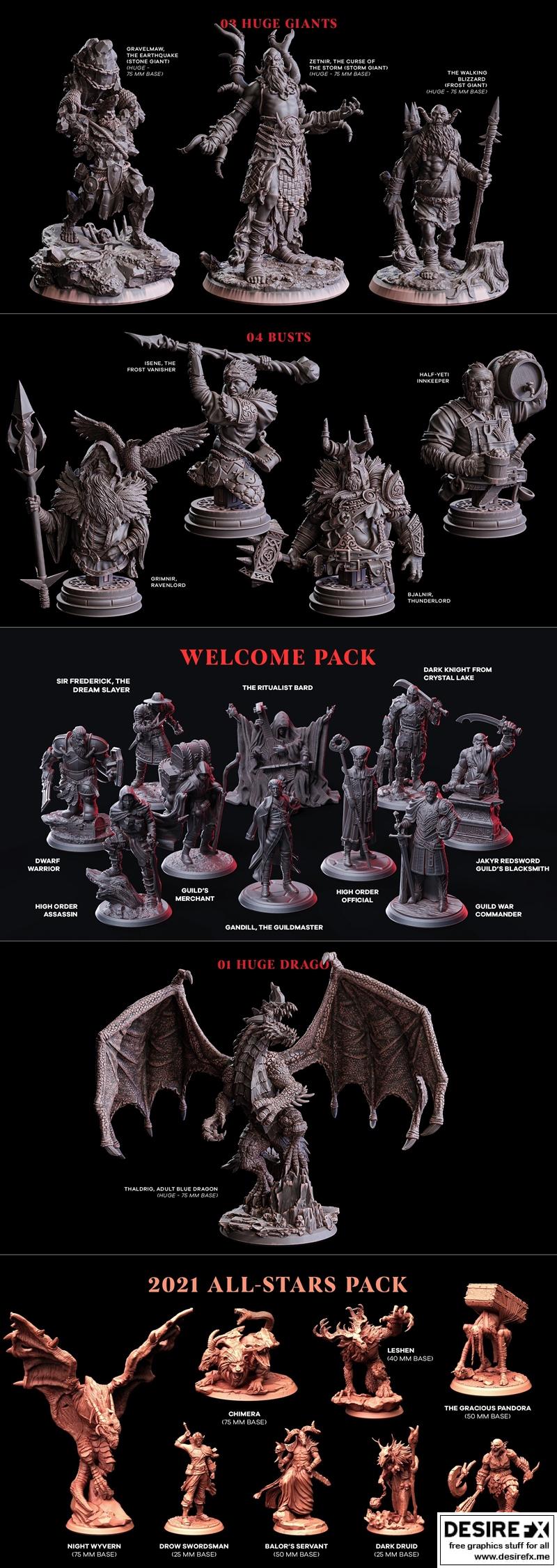 神骸迷你模型——风暴铸就的天堂——3D打印模型|Flesh of Gods Miniatures – A Stormforged Heaven – 3D Print Model STL