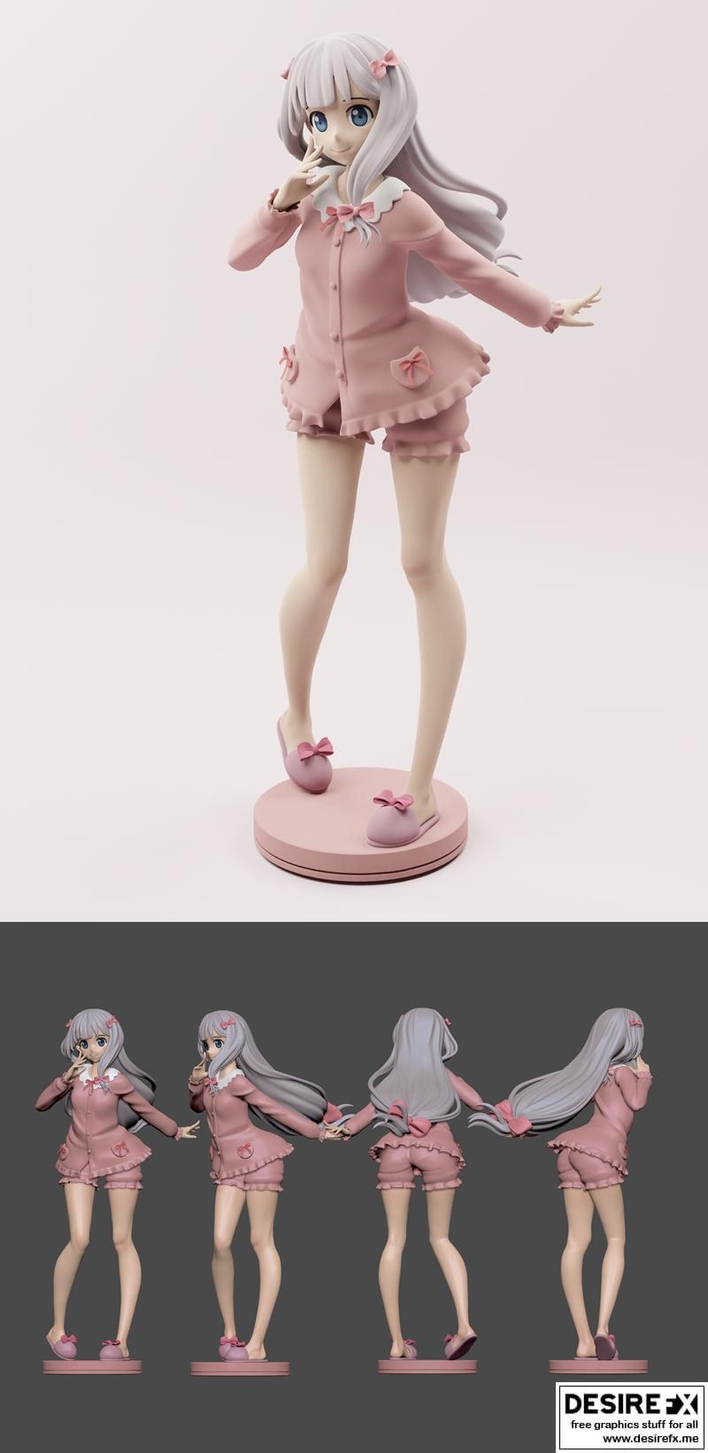 伊吹彩——恋爱大师——3D打印模型|Izumi Sagiri – Eromanga Sensei – 3D Print Model STL