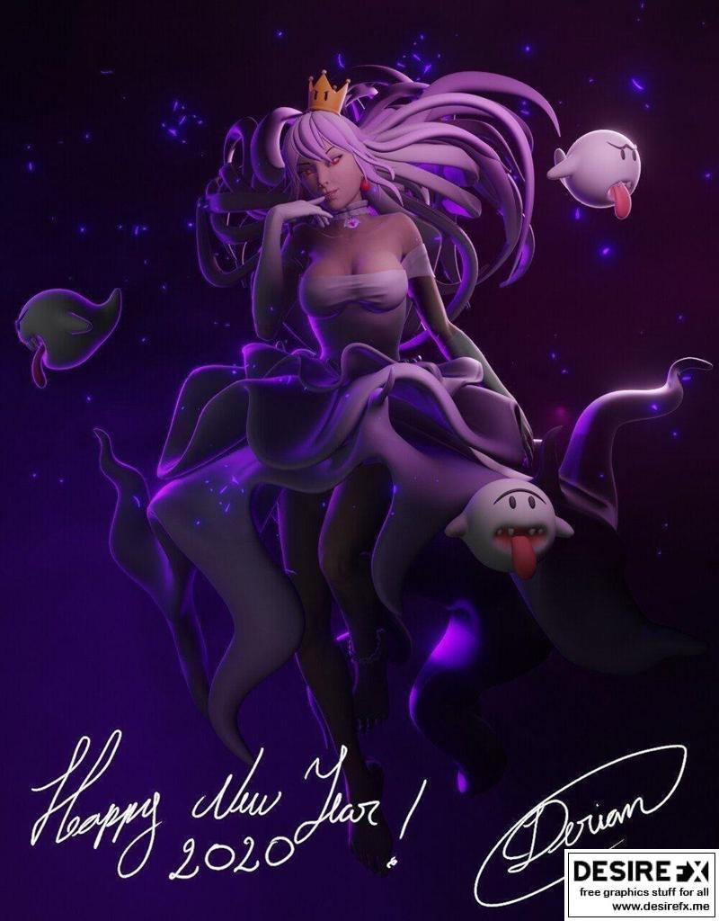 Derian Quindo 3D打印模型：Bowsette角色造型|Bowsette by Derian Quindo – 3D Print Model STL