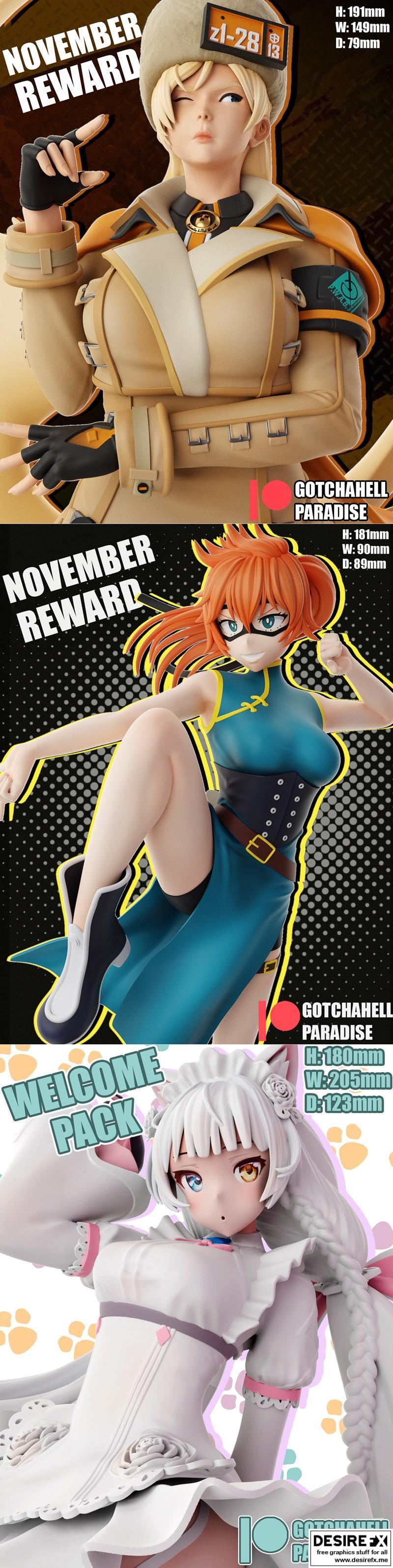 GotchaHell 3D打印模型：天堂之门·十一月2023版|GotchaHell Paradise November 2023 – 3D Print Model STL