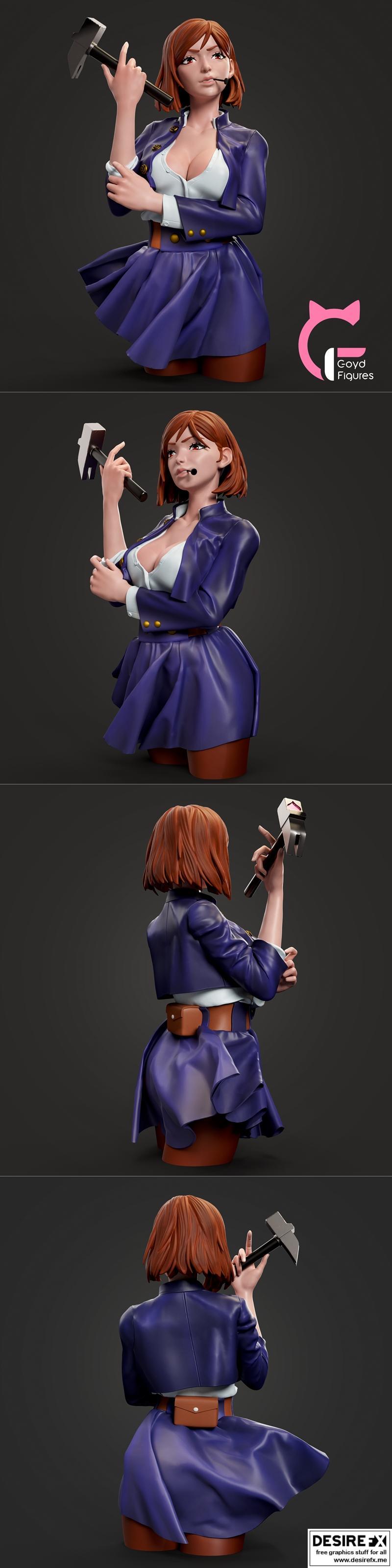 Goyd Figures – Nobara Kugisaki Bust – 3D Print Model STL