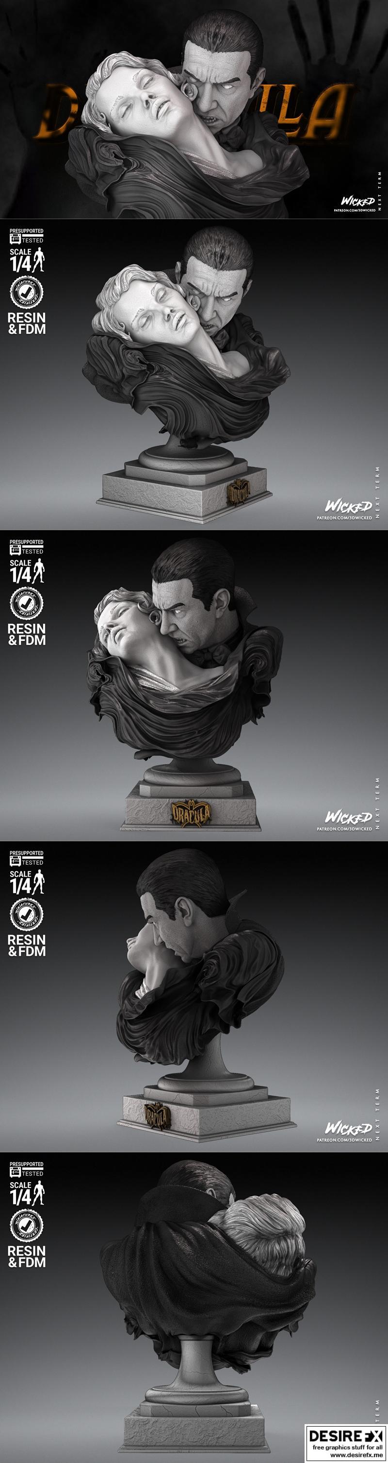 维京女巫·德古拉暴动·3D打印模型|Wicked – Dracula Bust – 3D Print Model STL