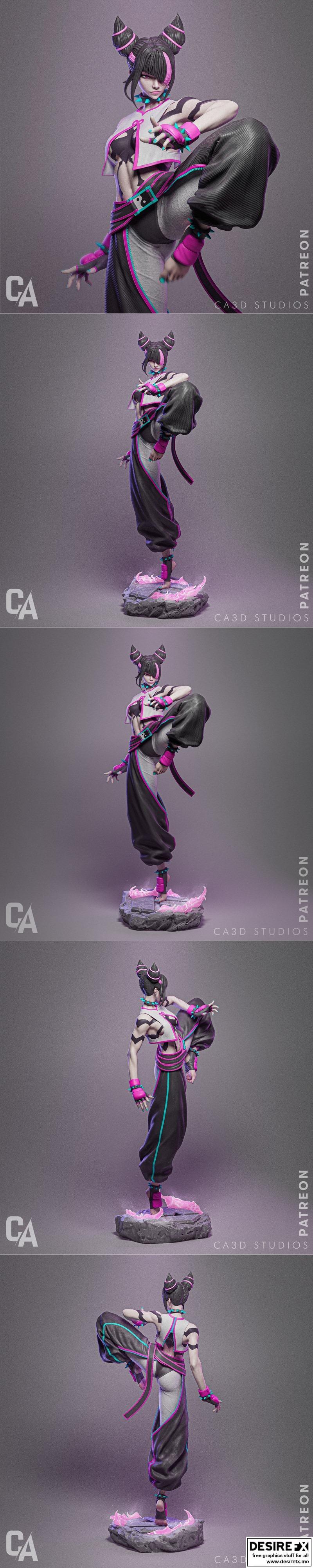 Ca 3D工作室 - 动漫游戏角色3D打印模型|Ca 3d Studios – Juri – 3D Print Model STL