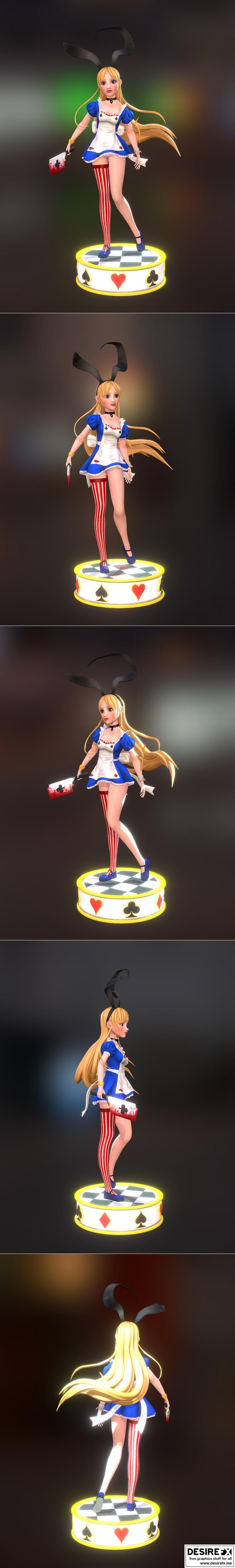 爱丽丝梦游仙境 3D打印模型|Alice in Wonderland – 3D Print Model STL