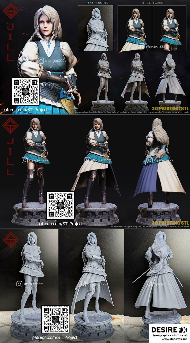 STL项目 - 珊瑚 - 3D打印模型|STL Project – Jill – 3D Print Model STL