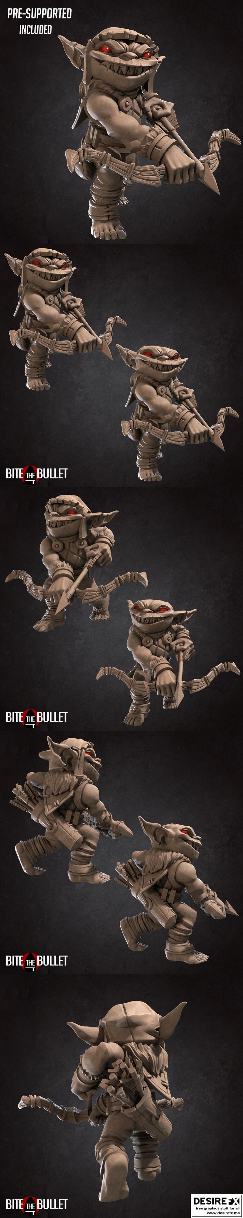 咬牙前行——哥布林弓手——3D打印模型|Bite the Bullet – Goblin Archer – 3D Print Model