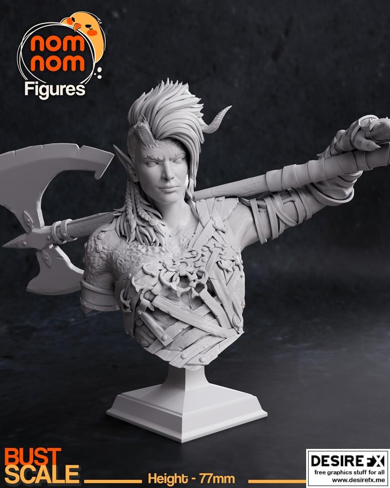 Karlach 3D打印模型 - 无畏契约角色雕塑|Nomnom Figures – Karlach – Baldurs Gate 3 – 3D Print Model STL