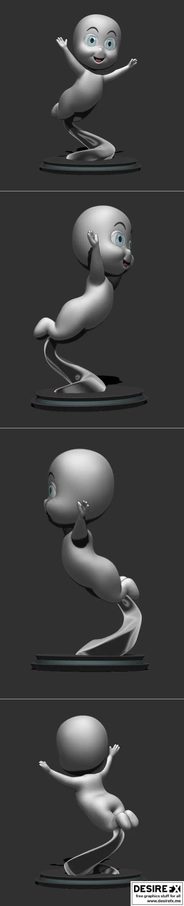 小大头——卡斯per友好的幽灵——3D打印模型|Little Big Head – Casper The Friendly Ghost – 3D Print Model STL