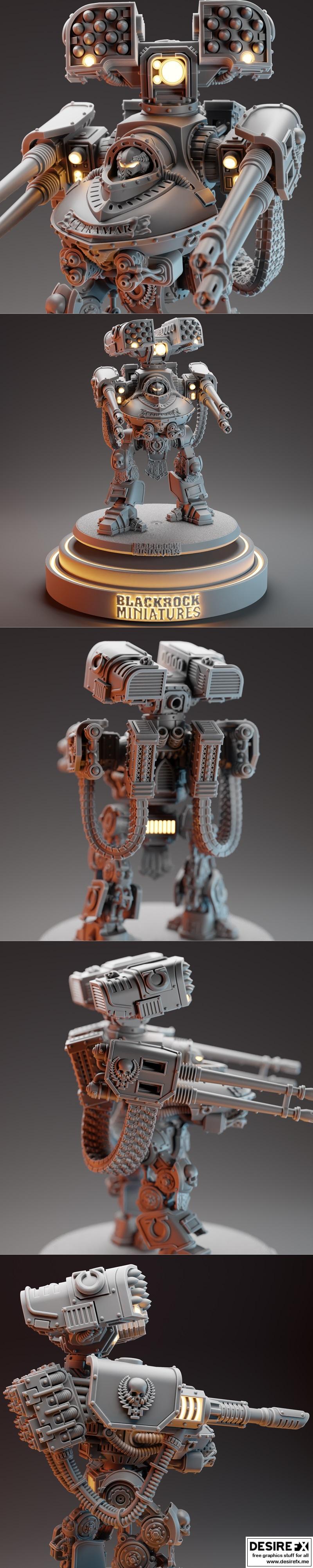 黑石迷你模型 - 超级华丽先锋卫士 - 3D打印模型|Blackrock Miniatures – Ultra Fancy Vanguard Vindicator – 3D Print Model STL