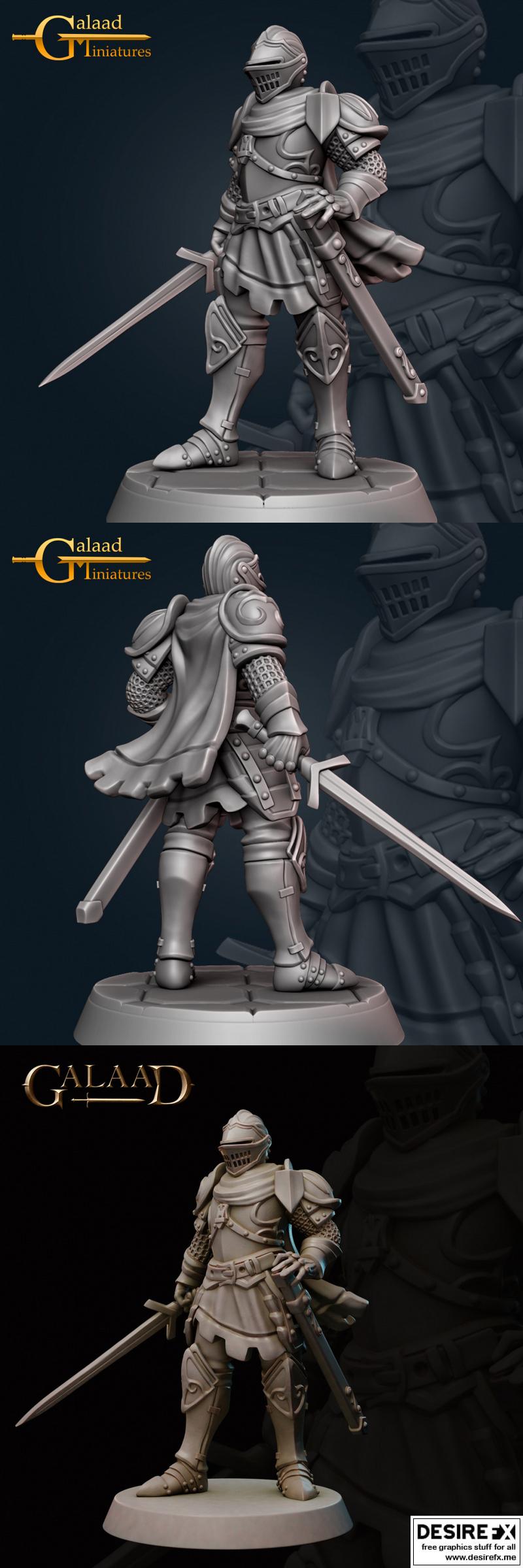 Galaad迷你模型——骑士03 3D打印版|Galaad Miniatures – Knight 03 – 3D Print Model