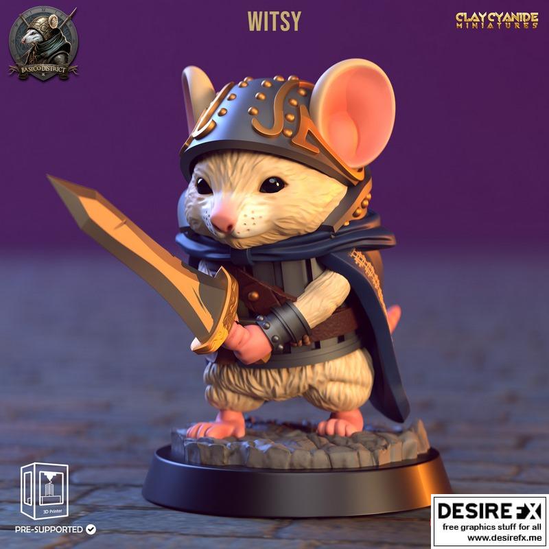 陶土氰化物迷你模型——机智少女3D打印玩偶|Clay Cyanide Miniatures – Witsy – 3D Print Model