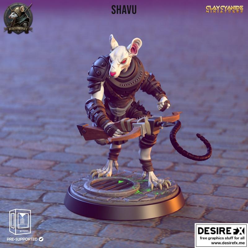 克莱因蓝迷你模型——沙夫 3D打印作品|Clay Cyanide Miniatures – Shavu – 3D Print Model