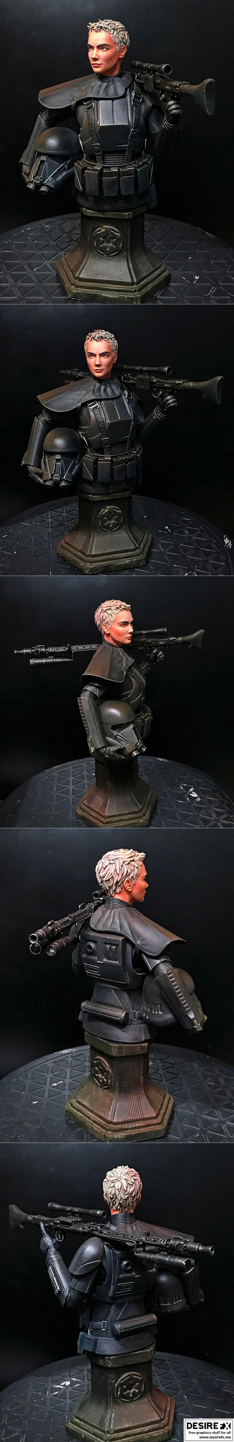 死亡兵士模型 3D打印雕塑|Death Trooper Bust – 3D Print Model STL