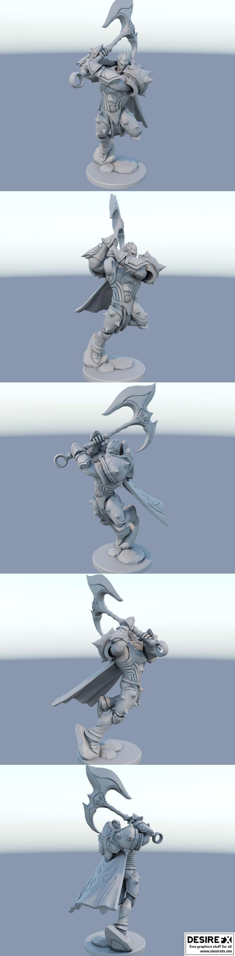 英雄联盟 Darius 3D打印模型|Darius League of Legends – 3D Print Model STL