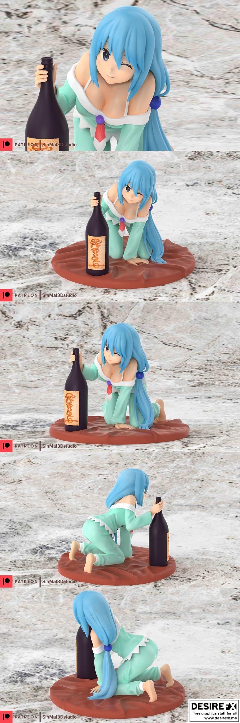 Sin3D工作室 - 水之精灵 - 3D打印模型|Sin3Dstudio – Aqua – 3D Print Model STL