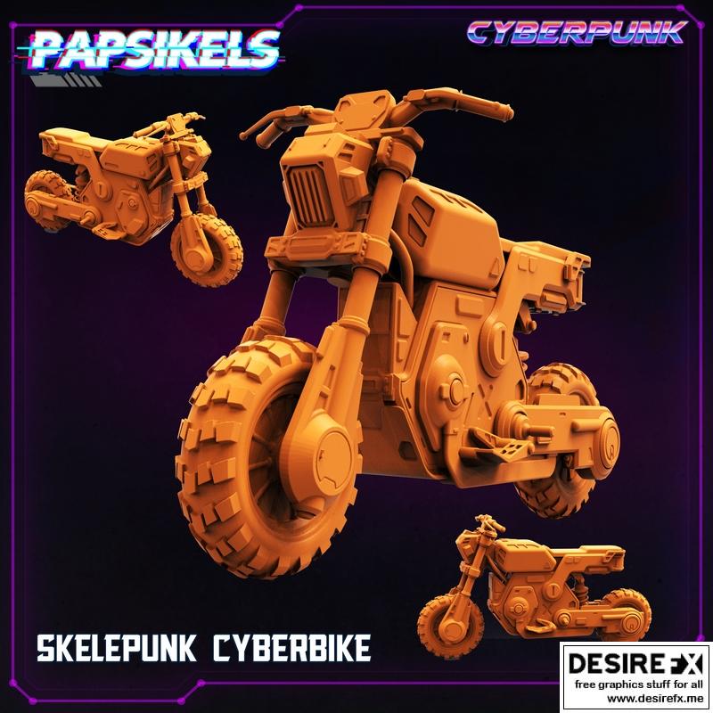 赛博朋克骑行者——3D打印模型|Skelepunk Cyberbike – 3D Print Model